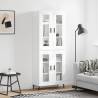 Highboard High Gloss White 69.5x34x180 cm Engineered Wood Colour high gloss white Quantity in Package 1 Model 2 glass doors 