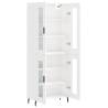 Stylish Highboard High Gloss White - 69.5x34x180 cm