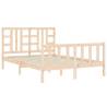 Solid Wood Bed Frame with Headboard - 140x200 cm | Hipomarket