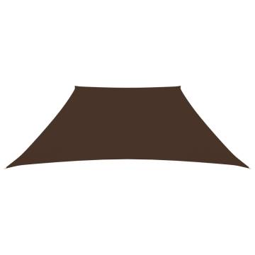 Brown Trapezium Sunshade Sail - 3/4x3 m Oxford Fabric