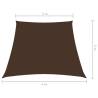 Brown Trapezium Sunshade Sail - 3/4x3 m Oxford Fabric