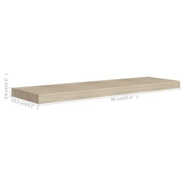 Stylish Floating Wall Shelf Oak - 90x23.5 cm | HipoMarket