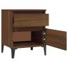 Elegant Brown Oak Bedside Cabinet - 40x35x50 cm | HipoMarket