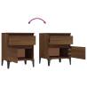 Elegant Brown Oak Bedside Cabinet - 40x35x50 cm | HipoMarket