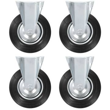 Fixed Casters 4 Pcs 200 mm - Durable & Quiet | HipoMarket
