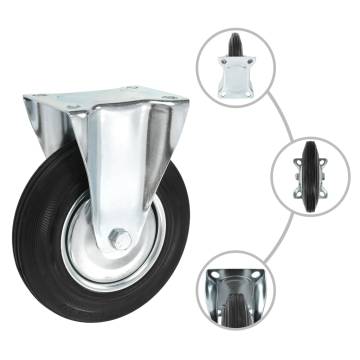 Fixed Casters 4 Pcs 200 mm - Durable & Quiet | HipoMarket