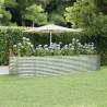 Garden Raised Bed Silver 367x140x68 cm Powder-coated Steel Colour silver Size 367 x 140 x 68 cm Quantity in Package 1 