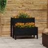 Planter Black 84.5x84x75 cm Solid Wood Pine Colour black Size 84.5 x 84 x 75 cm Quantity in Package 1 Number of pockets 