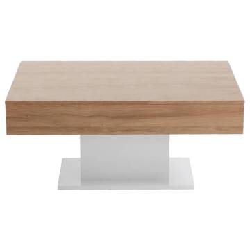 FMD Coffee Table in Antique Oak & White - Modern Design