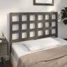 Bed Headboard Grey 125.5x4x100 cm Solid Wood Pine Colour grey Size 125.5 x 100 cm Quantity in Package 1 