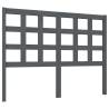 Stylish Grey Bed Headboard - Solid Pine Wood 125.5x4x100 cm