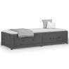 Day Bed Grey 90x200 cm - Solid Pine Wood Multi-Functional