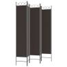 5-Panel Room Divider Brown 200x220 cm - Stylish Privacy Solution