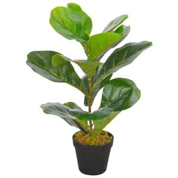 45 cm Artificial Fiddle Leaves Plant with Pot - Green Decor