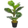 Artificial Plant Fiddle Leaves with Pot Green 45 cm Size 45 cm Quantity in Package 1 