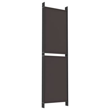 6-Panel Room Divider Brown 300x180 cm Fabric - Hipo Market