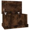 Storage Box Smoked Oak | Durable Engineered Wood | 50x30x28 cm