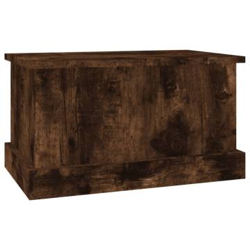 Storage Box Smoked Oak | Durable Engineered Wood | 50x30x28 cm