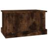 Storage Box Smoked Oak | Durable Engineered Wood | 50x30x28 cm