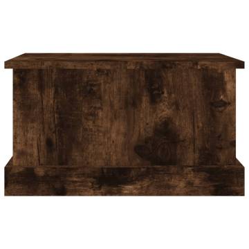 Storage Box Smoked Oak | Durable Engineered Wood | 50x30x28 cm