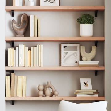 Wall Shelf 100x20x4 cm Untreated Solid Wood Oak | Hipo Market