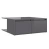 High Gloss Grey Coffee Table - 80x80x31 cm - Durable & Stylish