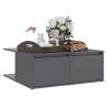 High Gloss Grey Coffee Table - 80x80x31 cm - Durable & Stylish