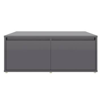 High Gloss Grey Coffee Table - 80x80x31 cm - Durable & Stylish