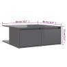 High Gloss Grey Coffee Table - 80x80x31 cm - Durable & Stylish