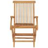 Folding Garden Chairs Set - 3 Pcs Solid Teak Wood