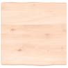 Untreated Solid Wood Live Edge Table Top - 40x40 cm | HipoMarket