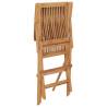 Folding Garden Chairs Set - 3 Pcs Solid Teak Wood