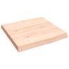 Untreated Solid Wood Live Edge Table Top - 40x40 cm | HipoMarket