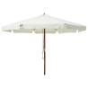 Outdoor Parasol with Wooden Pole 330 cm Sand White Colour sand white Quantity in Package 1 