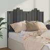 Stylish Grey Bed Headboard - Solid Pine Wood 126x4x110 cm