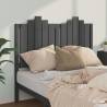 Stylish Grey Bed Headboard - Solid Pine Wood 126x4x110 cm