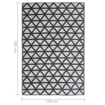 Trendy Outdoor Rug Black 140x200 cm | Hipomarket