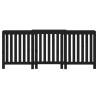 Stylish Black Radiator Cover - Solid Pine Wood 210x21x85 cm