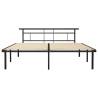 Elegant Black Metal Bed Frame 200x200 cm | Hipomarket