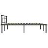 Elegant Black Metal Bed Frame 200x200 cm | Hipomarket