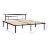 Elegant Black Metal Bed Frame 200x200 cm | Hipomarket