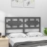 Grey Bed Headboard - Solid Pine Wood | 205.5x4x100 cm