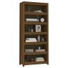 Book Cabinet Honey Brown | Solid Pine Wood - 80x35x183 cm