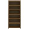 Book Cabinet Honey Brown | Solid Pine Wood - 80x35x183 cm