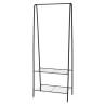 Storage Solutions Clothing Rack - 2 Tiers, Black Metal Frame