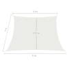 Sunshade Sail 160 g/m² White 4/5x4 m - HDPE Protection