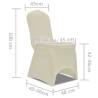 6 Pcs Stretch Cream Chair Covers for Events | HipoMarket