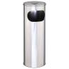 HI Stand Ashtray and Bin Silver 58 cm - Stylish & Functional