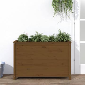 Garden Raised Bed Honey Brown - Solid Pine - 119.5x40x78 cm