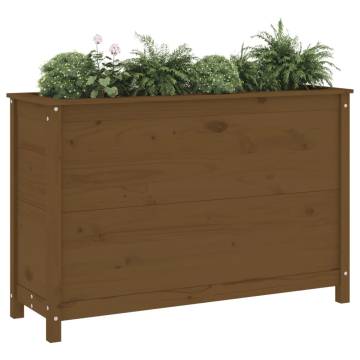 Garden Raised Bed Honey Brown - Solid Pine - 119.5x40x78 cm